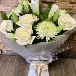 Elegant all White Bouquet Same Day Delivery